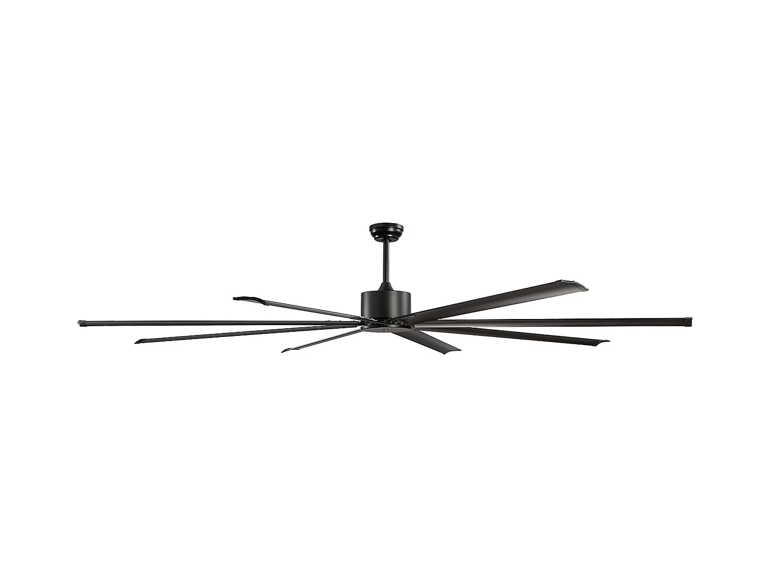 Ventilateur de Plafond en Aluminium SucceBuy 244 cm sans Lumière Télécommande Moteur à Courant Continu Noir