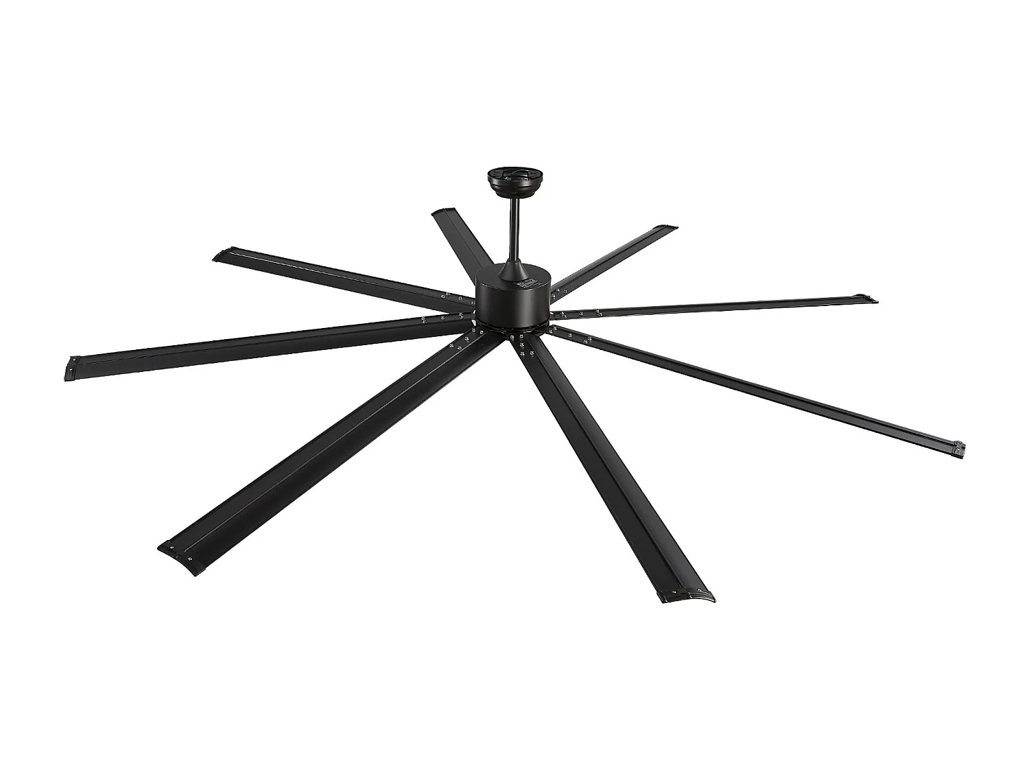 Ventilateur de Plafond en Aluminium SucceBuy 244 cm sans Lumière Télécommande Moteur à Courant Continu Noir