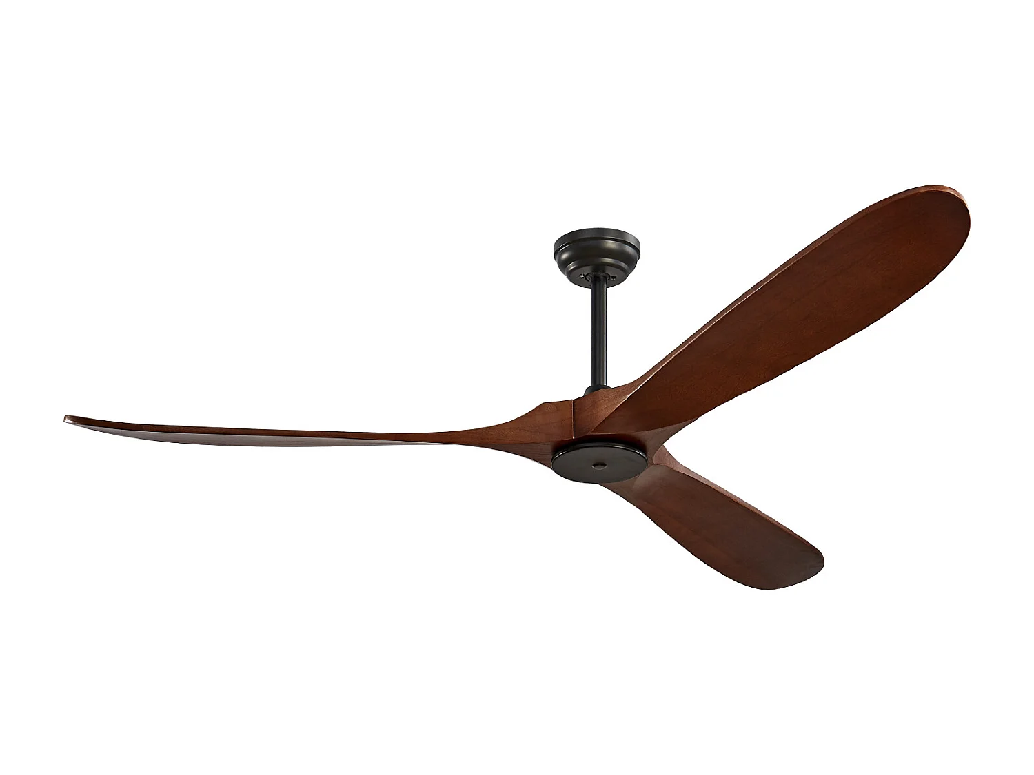 Ventilateur de Plafond à Pales en Bois SucceBuy 183cm sans Lumière avec Télécommande et Moteur Réversible en Noyer
