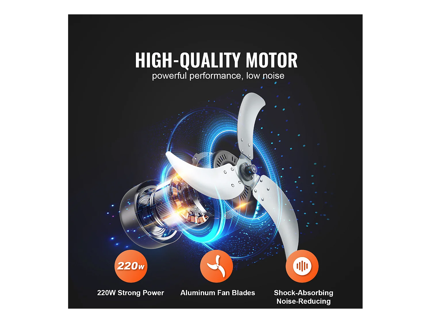 Ventilateur SucceBuy Kit de Ventilateur 10 11cm 260 CFM Silencieux et Polyvalent, Inclinable et Réglable à 360 ° pour Entrepô