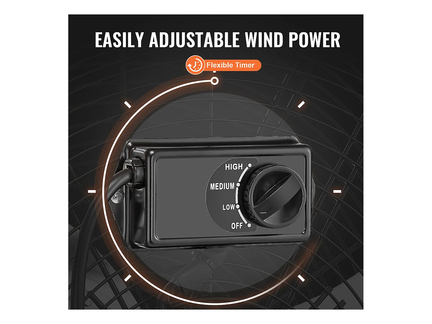 Ventilateur SucceBuy Kit de Ventilateur 10 11cm 260 CFM Silencieux et Polyvalent, Inclinable et Réglable à 360 ° pour Entrepô