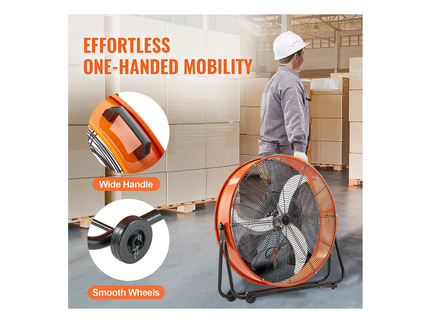 Ventilateur SucceBuy Kit de Ventilateur 10 11cm 260 CFM Silencieux et Polyvalent, Inclinable et Réglable à 360 ° pour Entrepô