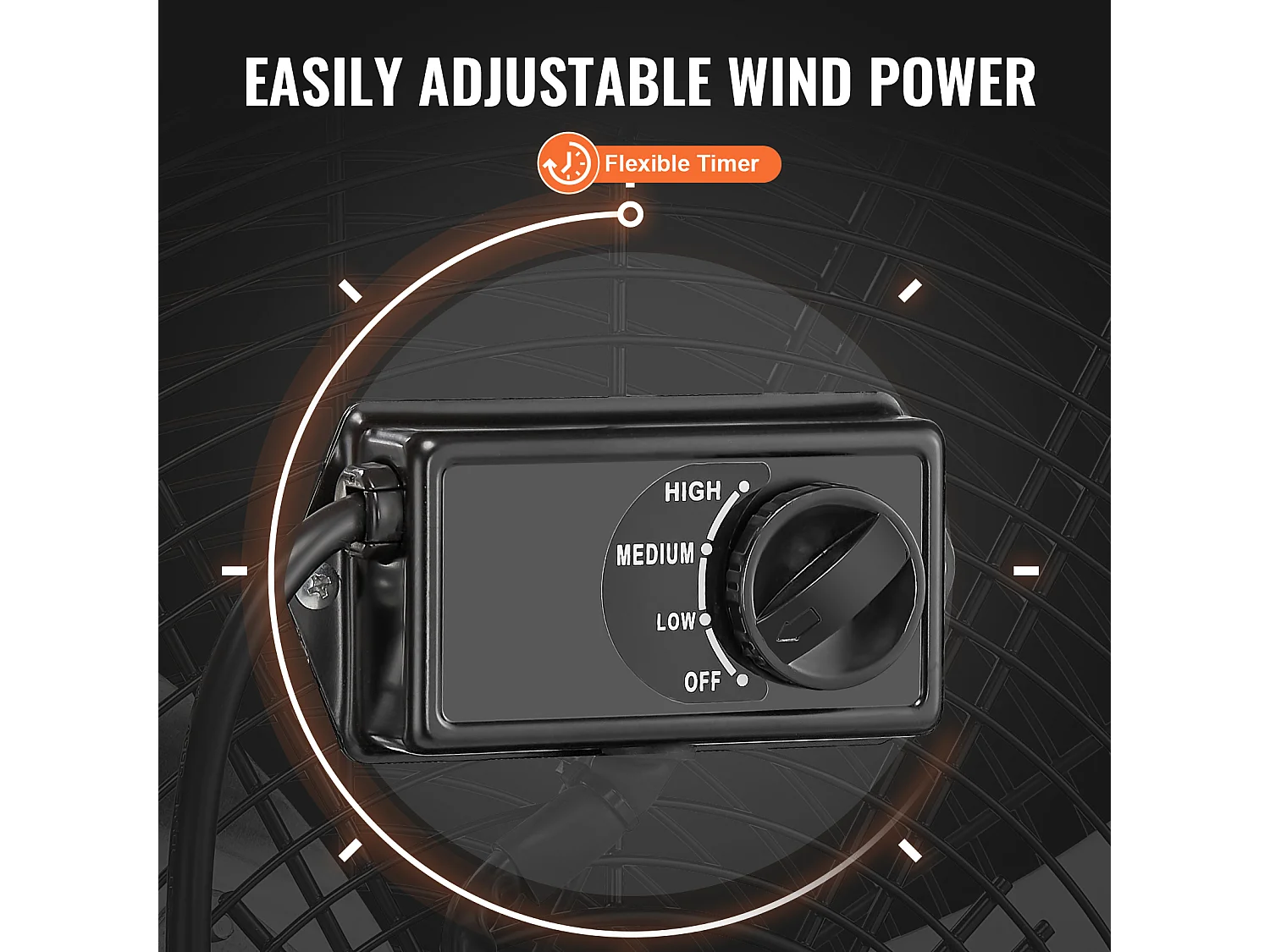 Ventilateur SucceBuy Kit de Ventilateur 10 11cm 260 CFM Silencieux et Polyvalent, Inclinable et Réglable à 360 ° pour Entrepô