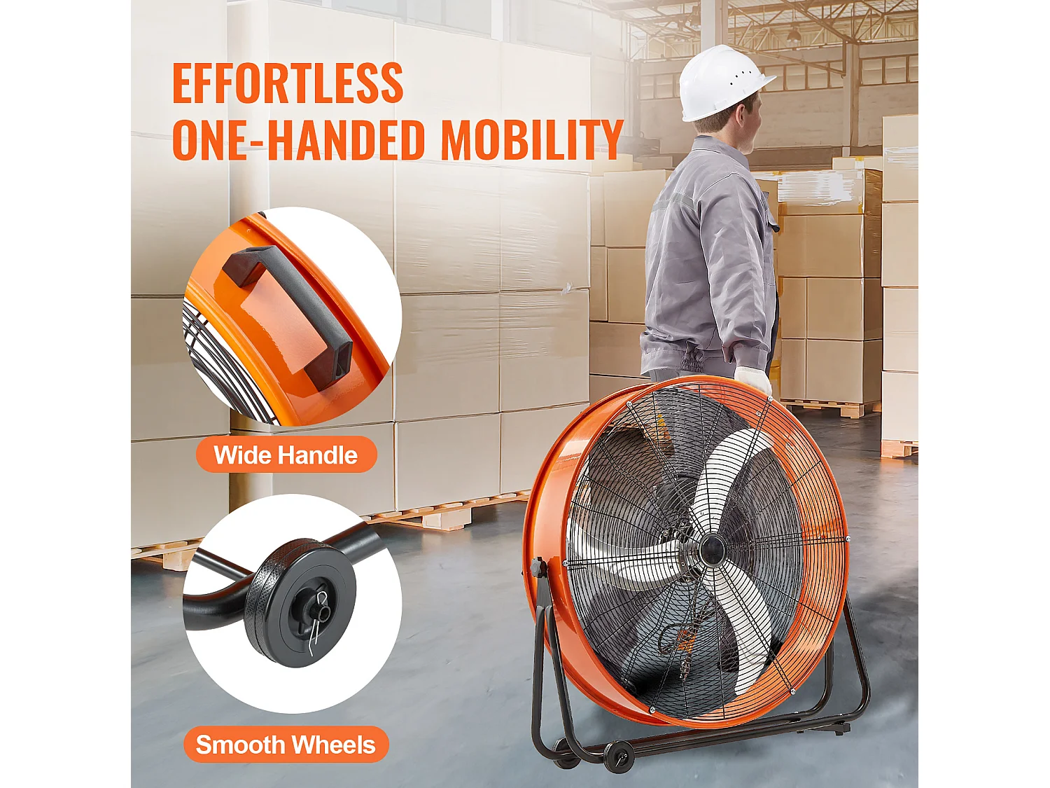 Ventilateur SucceBuy Kit de Ventilateur 10 11cm 260 CFM Silencieux et Polyvalent, Inclinable et Réglable à 360 ° pour Entrepô