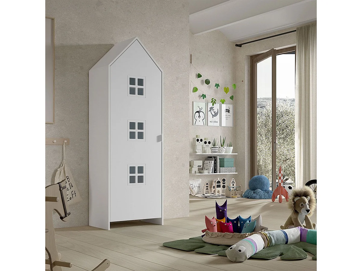 Armoire Enfant Maison "Casami Bruges" 171cm Blanc