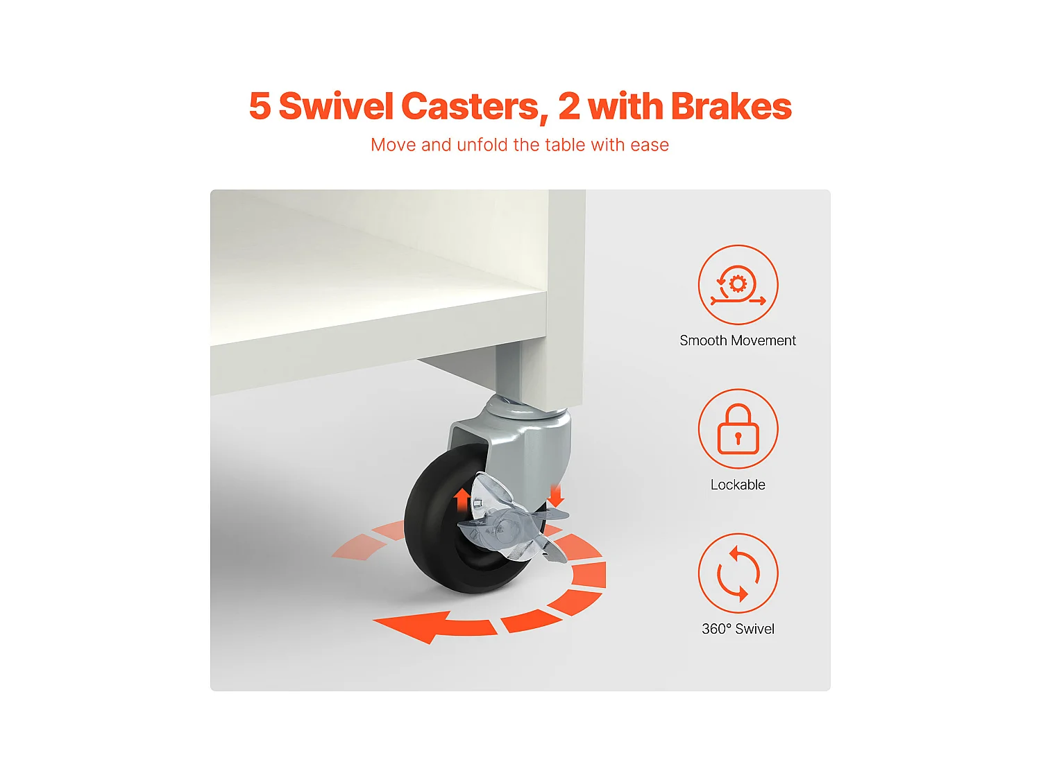 Tableau de Couture SucceBuy Pliante avec Roulettes Verrouillables Étagères de Rangement Plateaux Porte Blanc