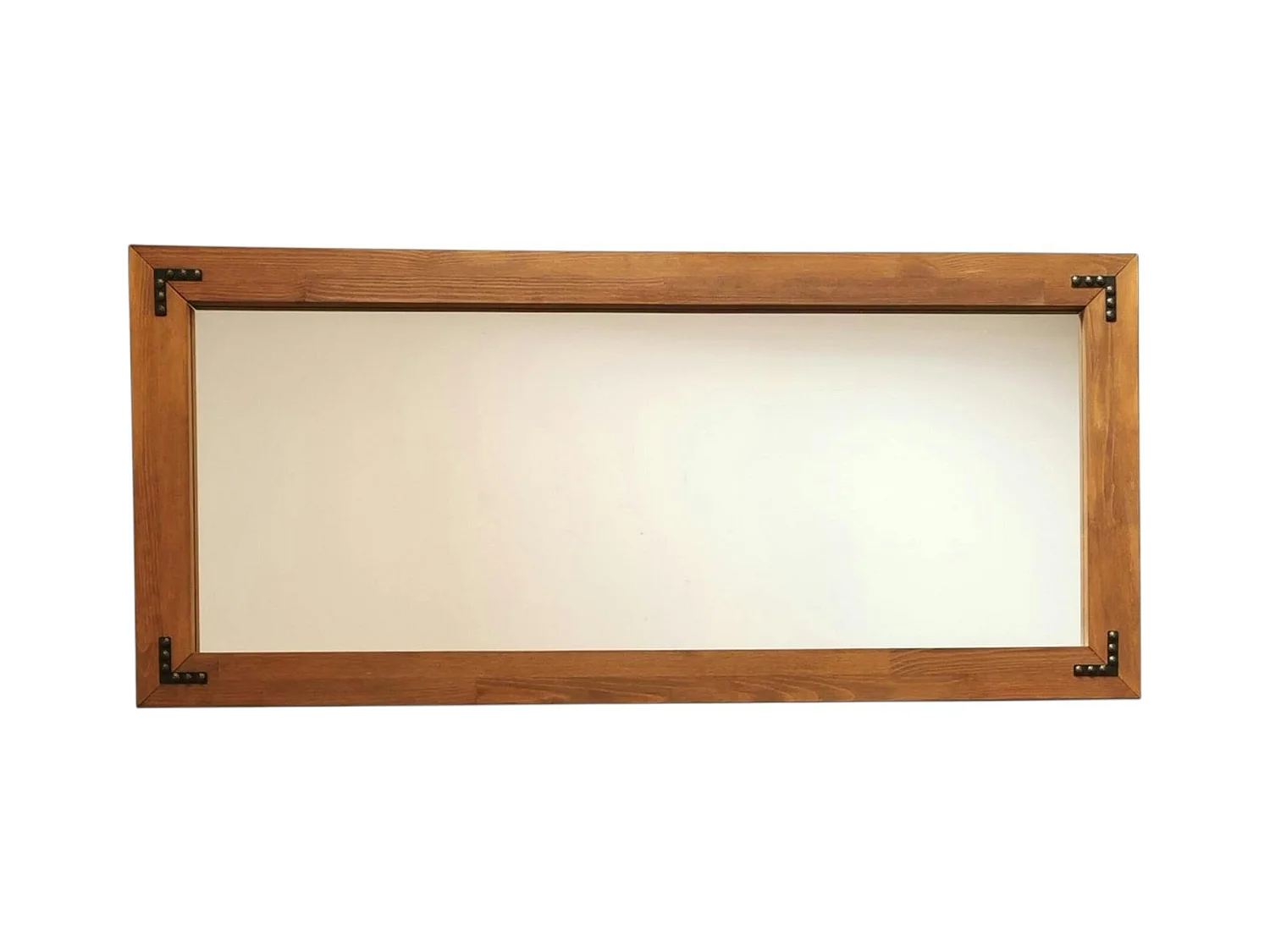 Miroir mural en bois brun - format horizontal HILO