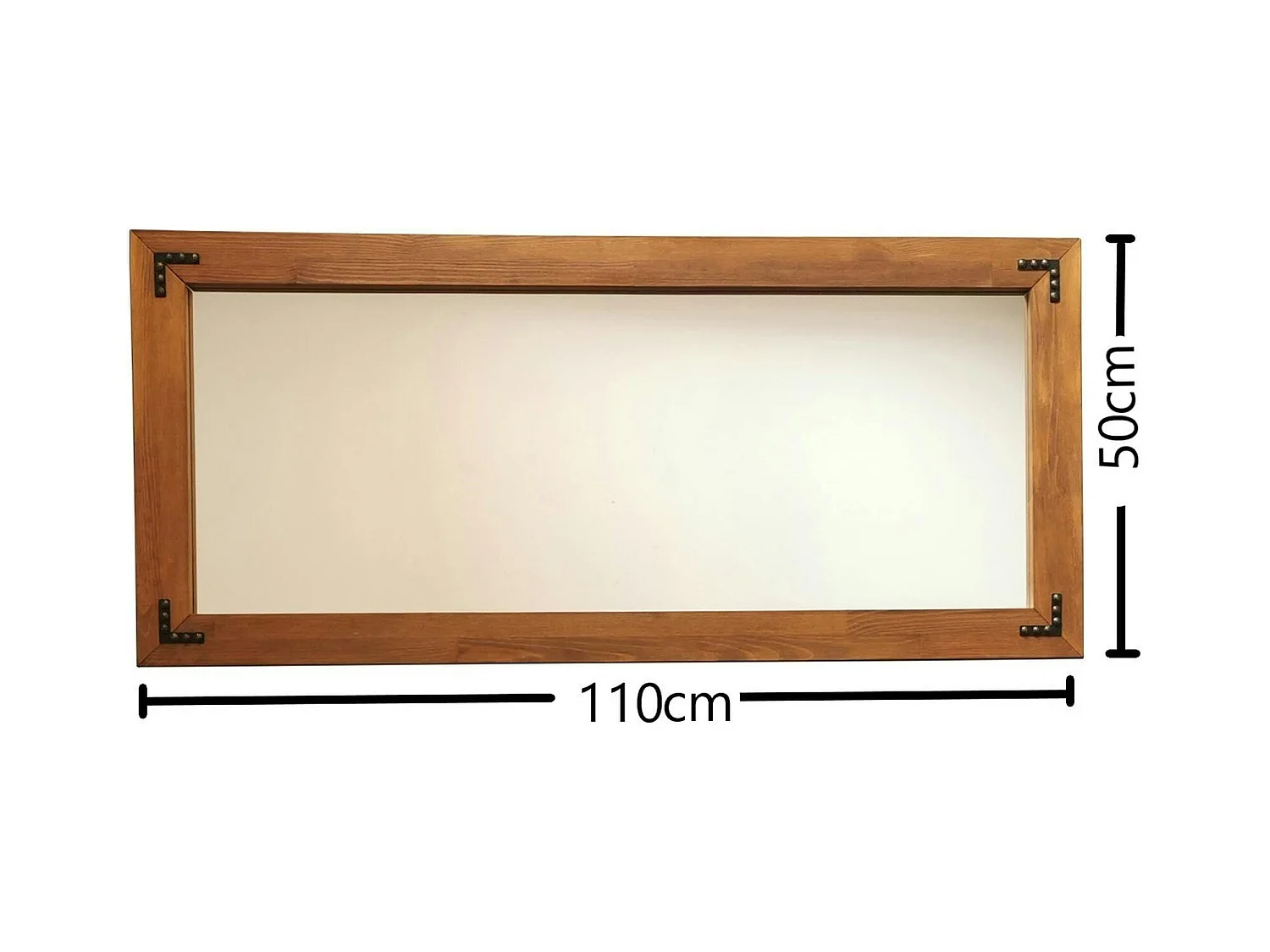 Miroir mural en bois brun - format horizontal HILO