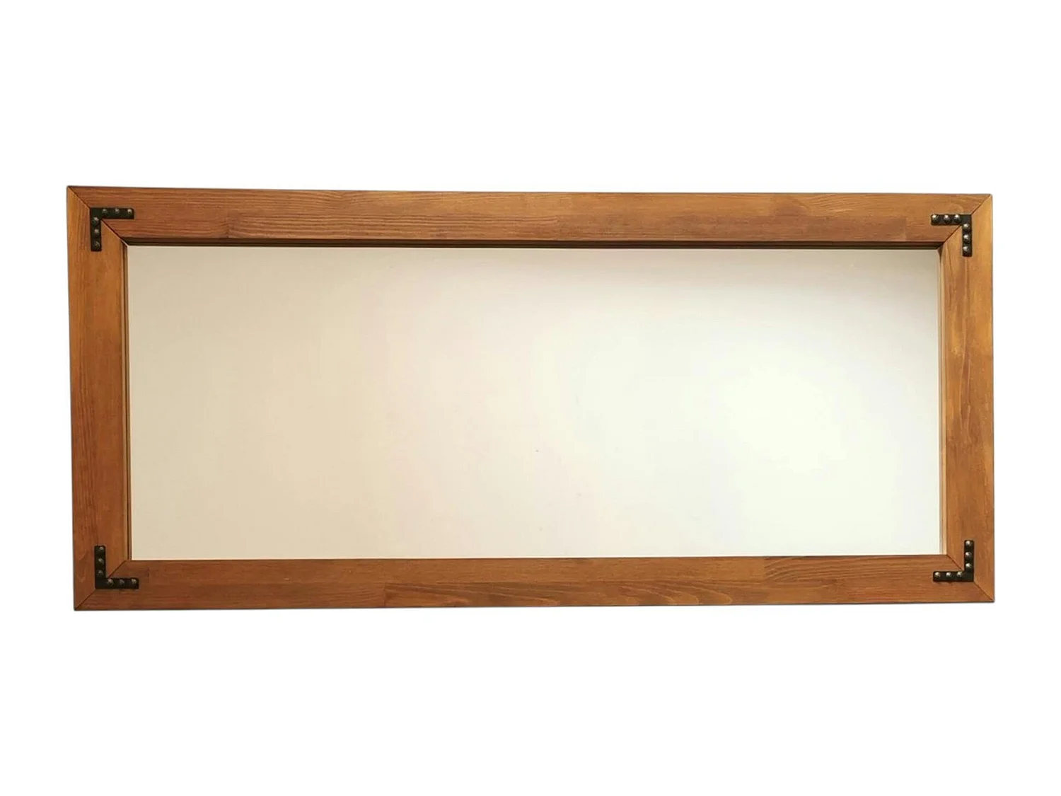 Miroir mural en bois brun - format horizontal HILO