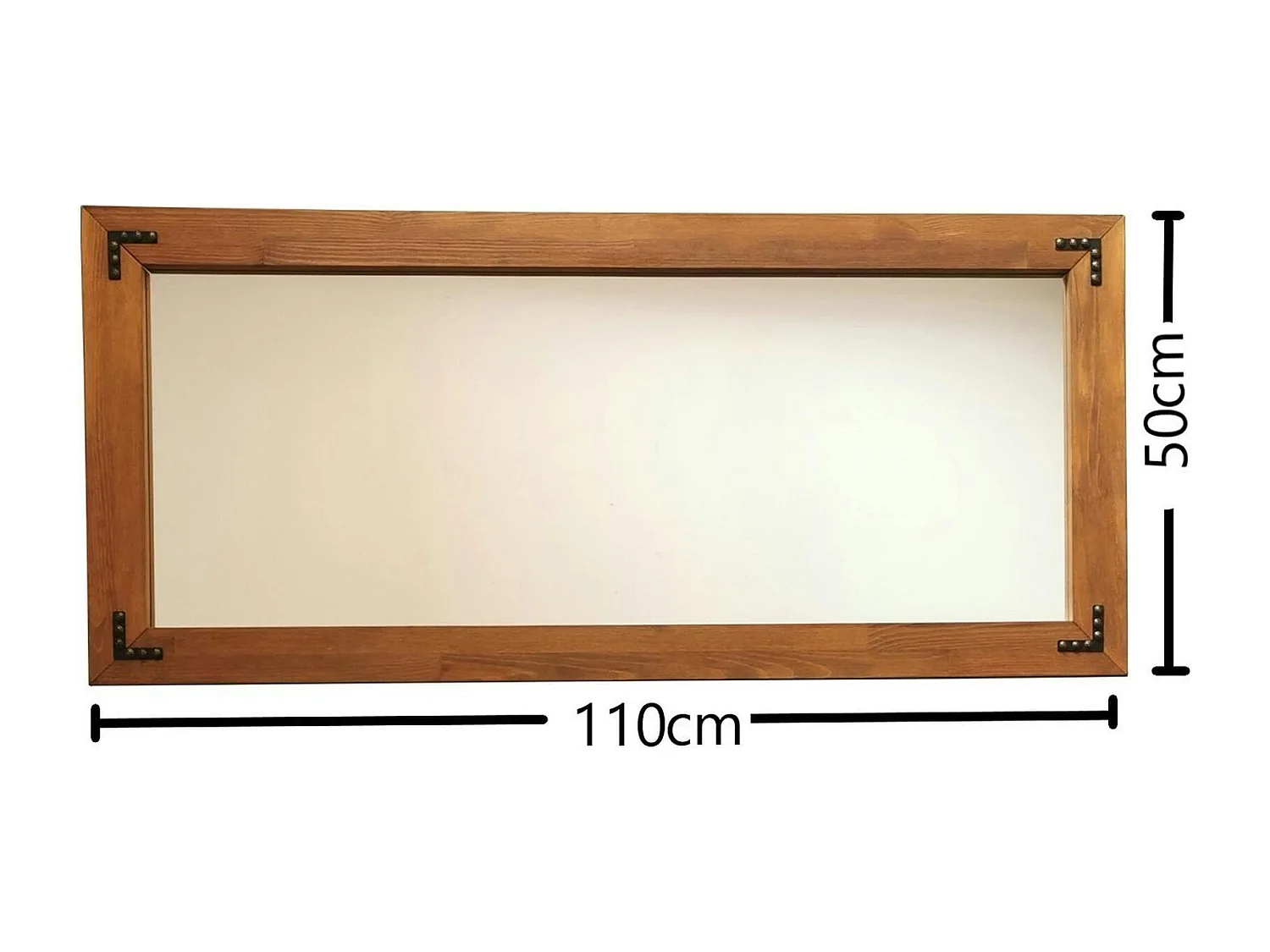 Miroir mural en bois brun - format horizontal HILO