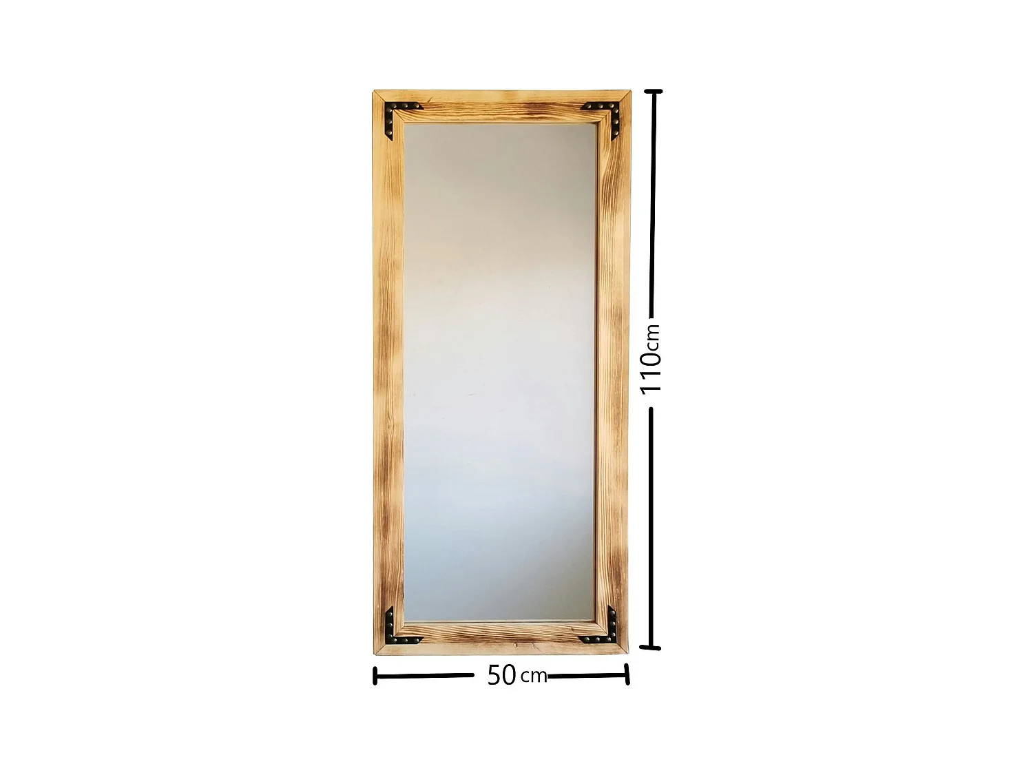 Miroir mural en bois clair - format vertical HILO
