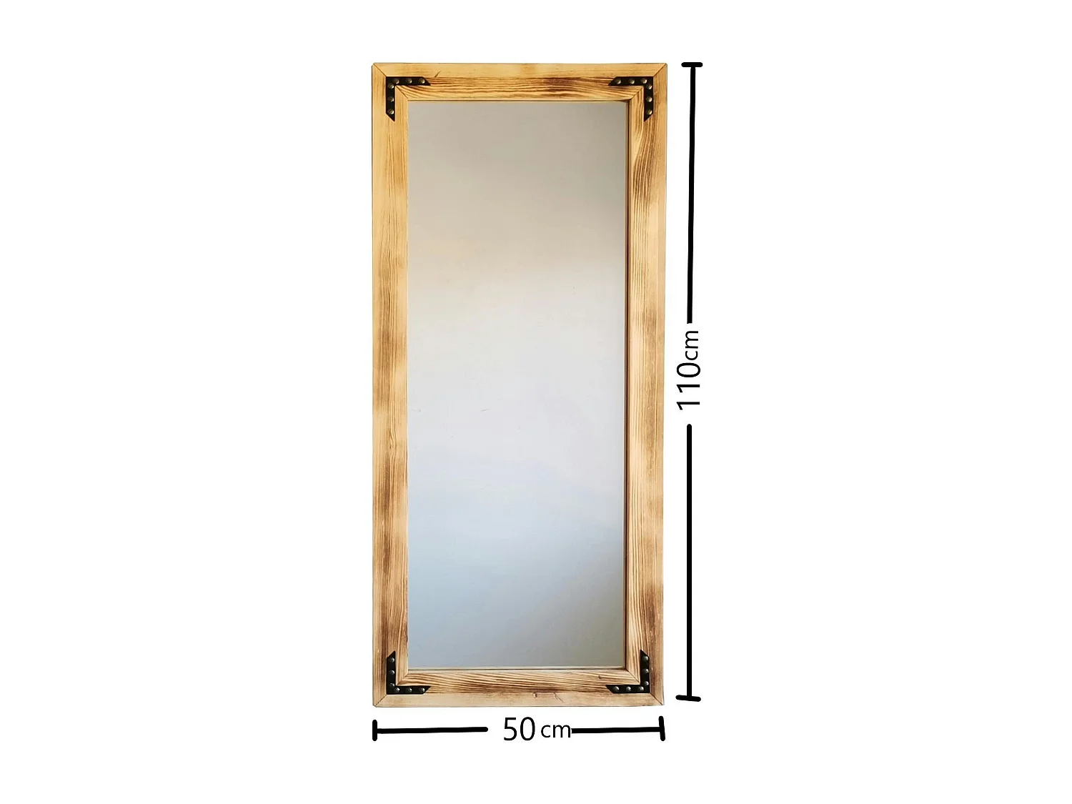 Miroir mural en bois clair - format vertical HILO