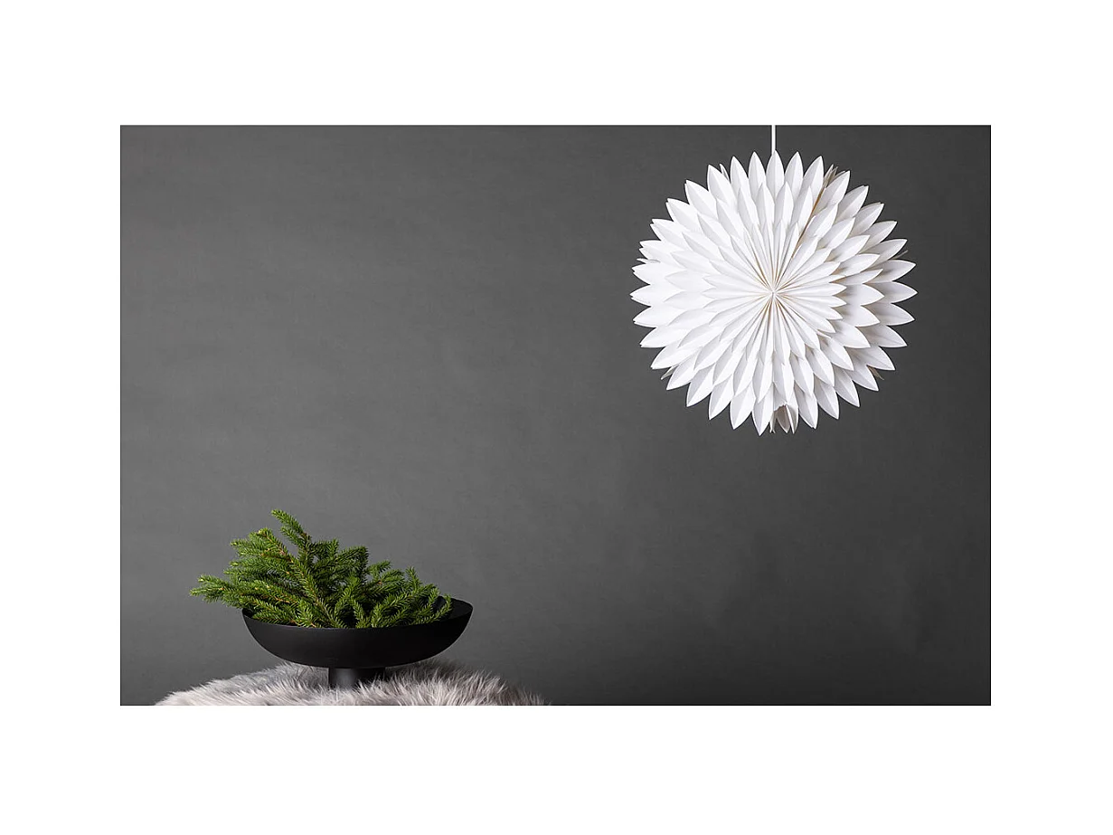 Lampe Suspension Déco "Storlien" 46cm Blanc