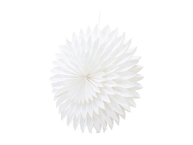 Grande stella di Natale con pendente in carta leggera Ø80cm bianco.