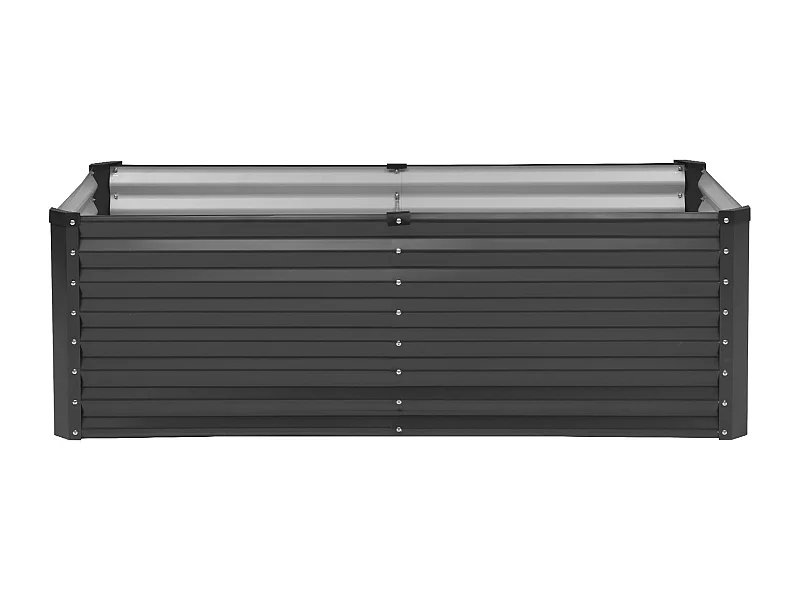 Metall Hochbeet SucceBuy 182,88 x 91,44 x 60,96 cm Verzinktes Dunkelgraues Hochbeet für Außenbereich