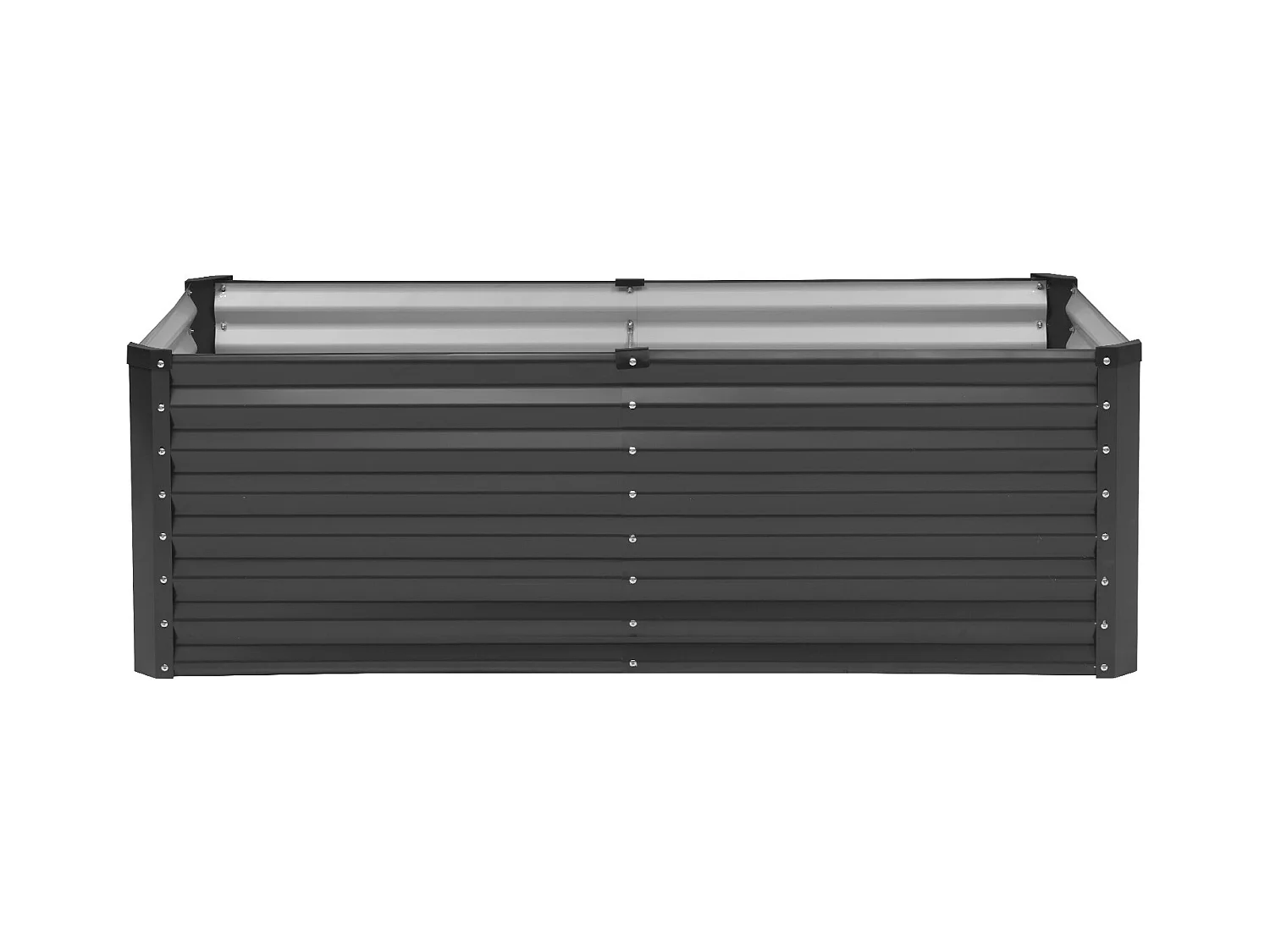 Jardinière Surélevée en Métal SucceBuy 182.88 x 91.44 x 60.96cm Jardinière d'Extérieur Galvanisée Gris Foncé