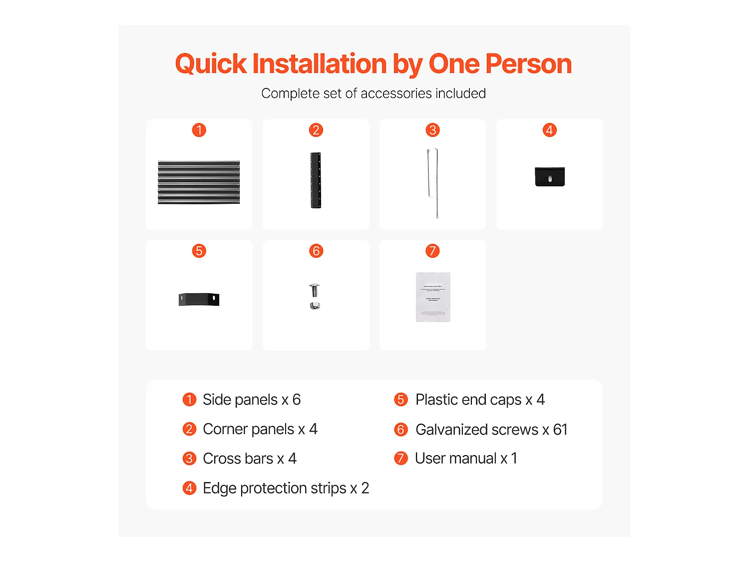 Jardinière Surélevée en Métal SucceBuy 182.88 x 91.44 x 60.96cm Jardinière d'Extérieur Galvanisée Gris Foncé