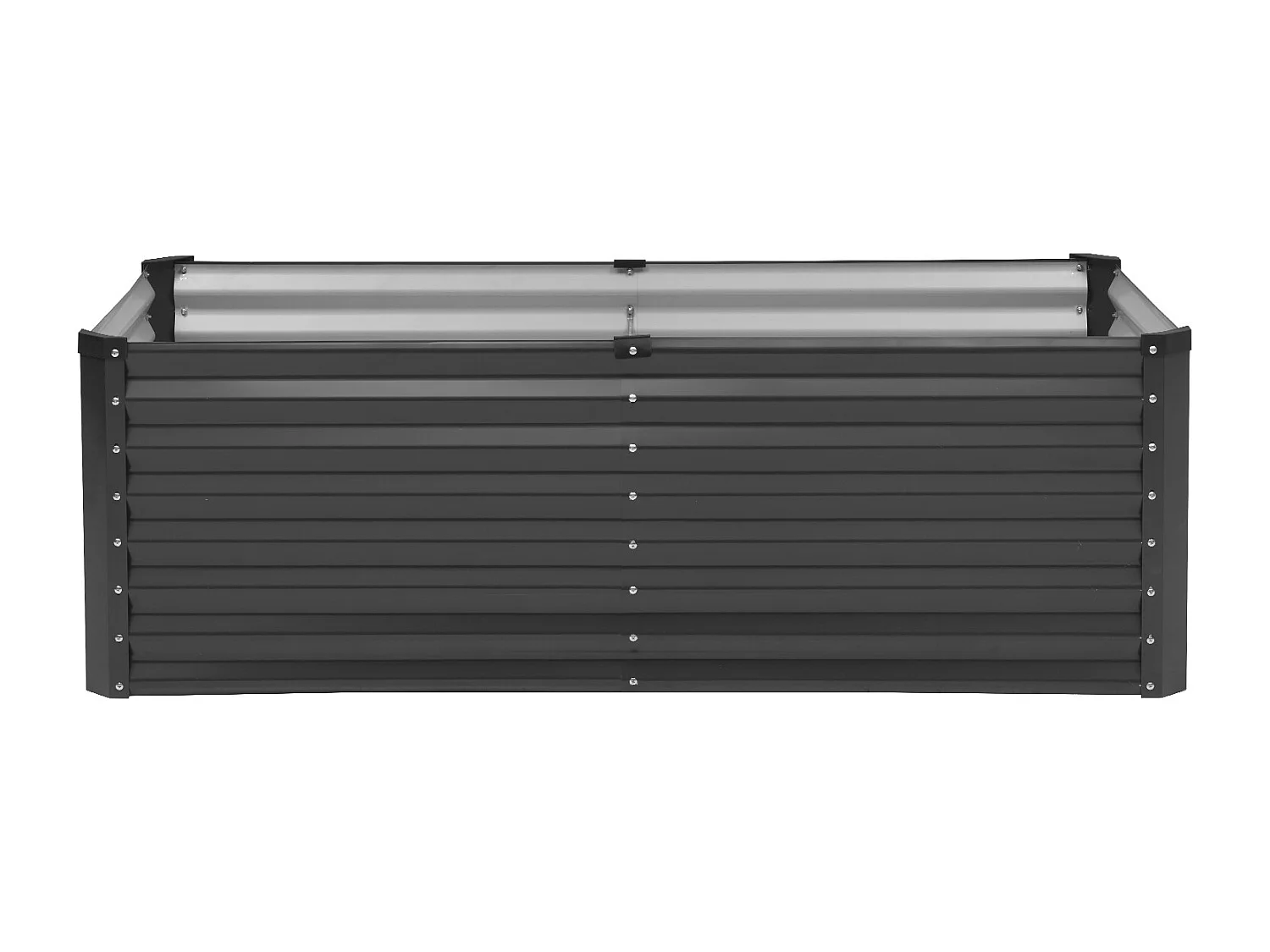 Jardinière Surélevée en Métal SucceBuy 182.88 x 91.44 x 60.96cm Jardinière d'Extérieur Galvanisée Gris Foncé