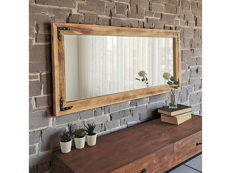 Miroir mural en bois clair - format horizontal HILO