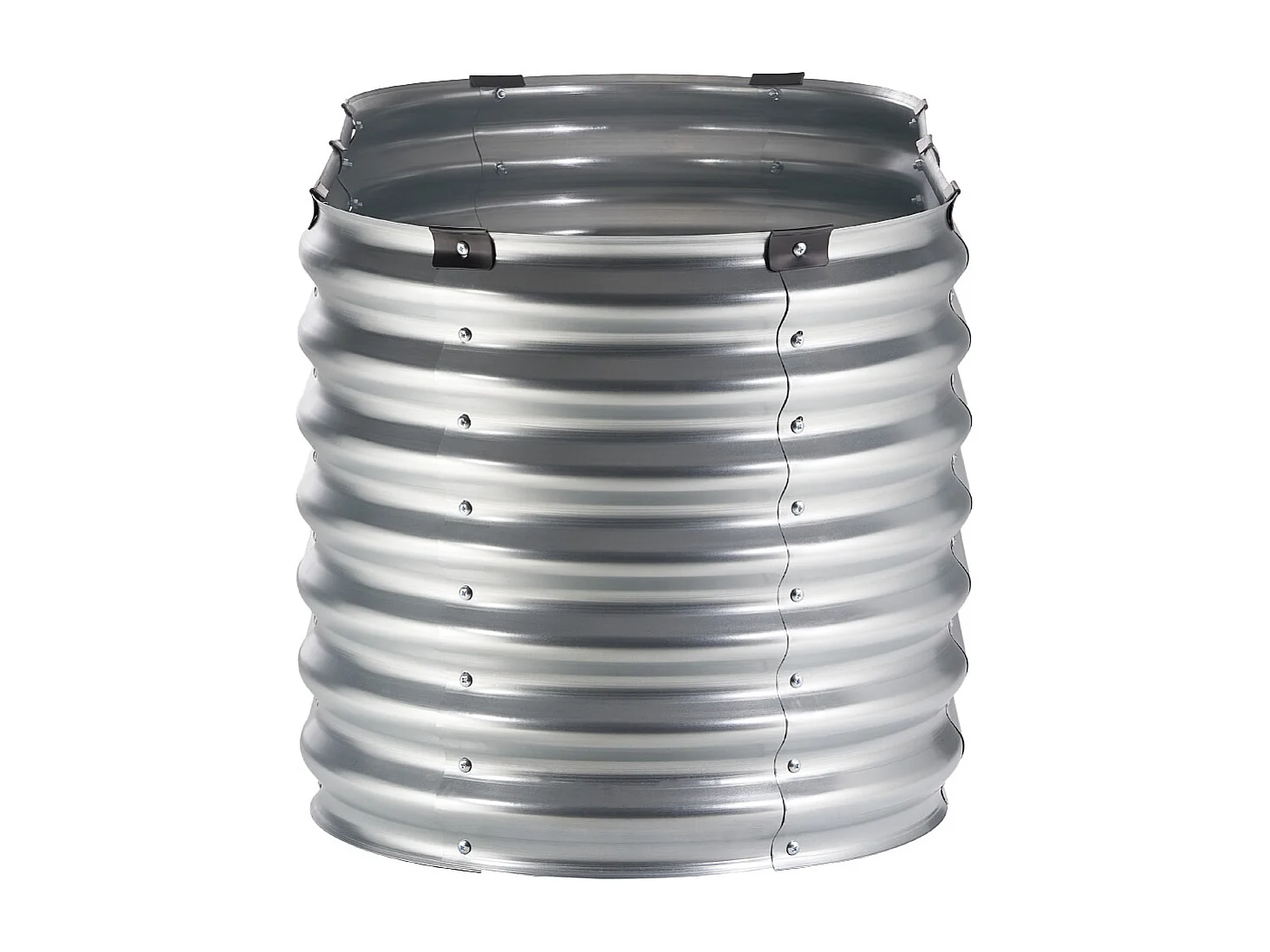 Jardinière Surélevée en Métal SucceBuy 121.92 x 60.96 x 60.96cm Galvanisée pour Extérieur Argent