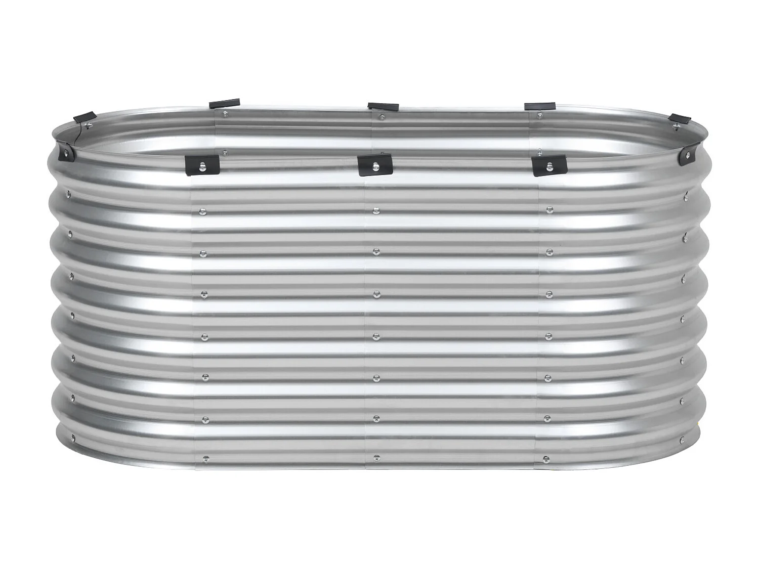 Jardinière Surélevée en Métal SucceBuy 121.92 x 60.96 x 60.96cm Galvanisée pour Extérieur Argent