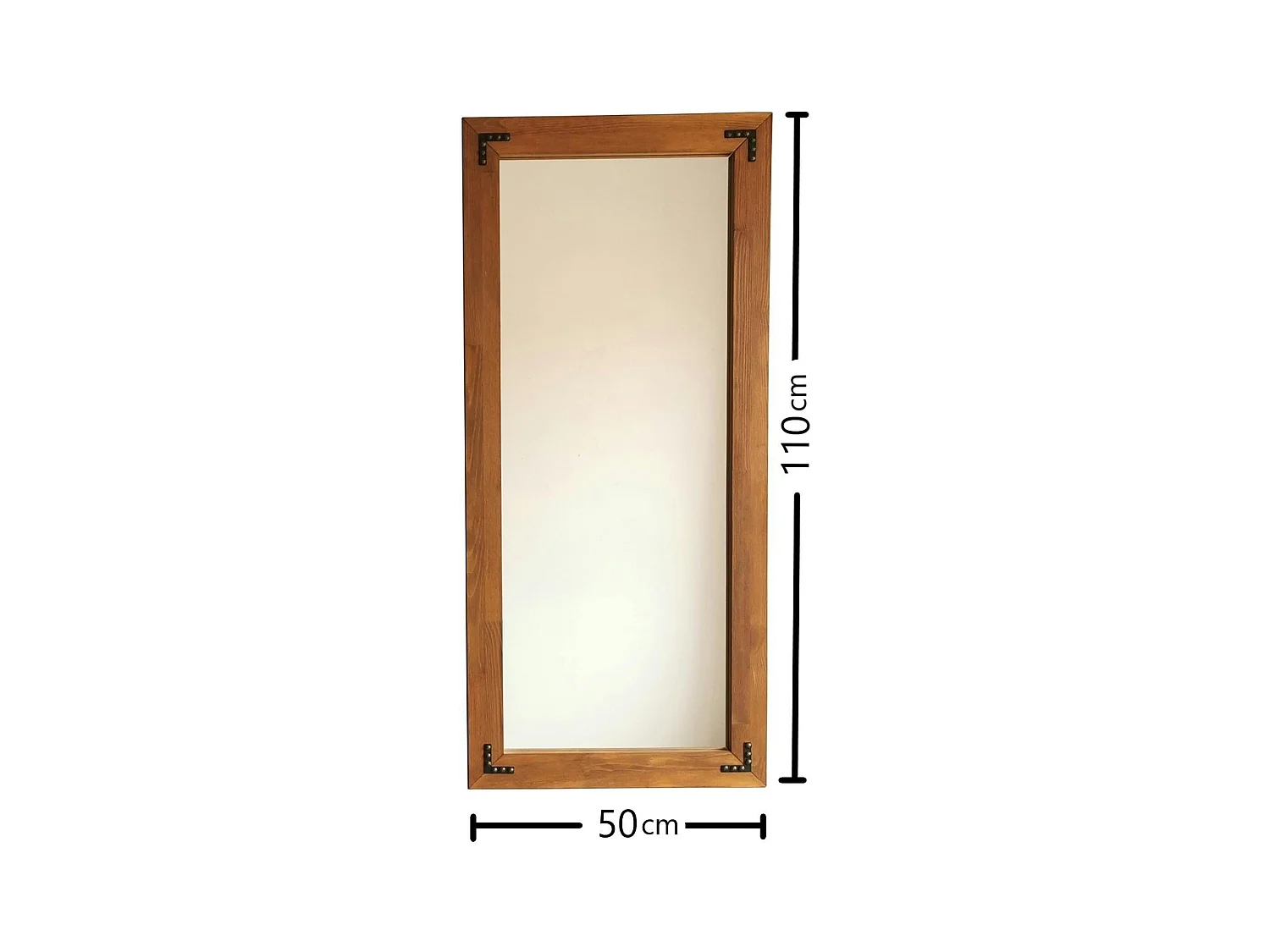 Miroir mural en bois brun - format vertical HILO
