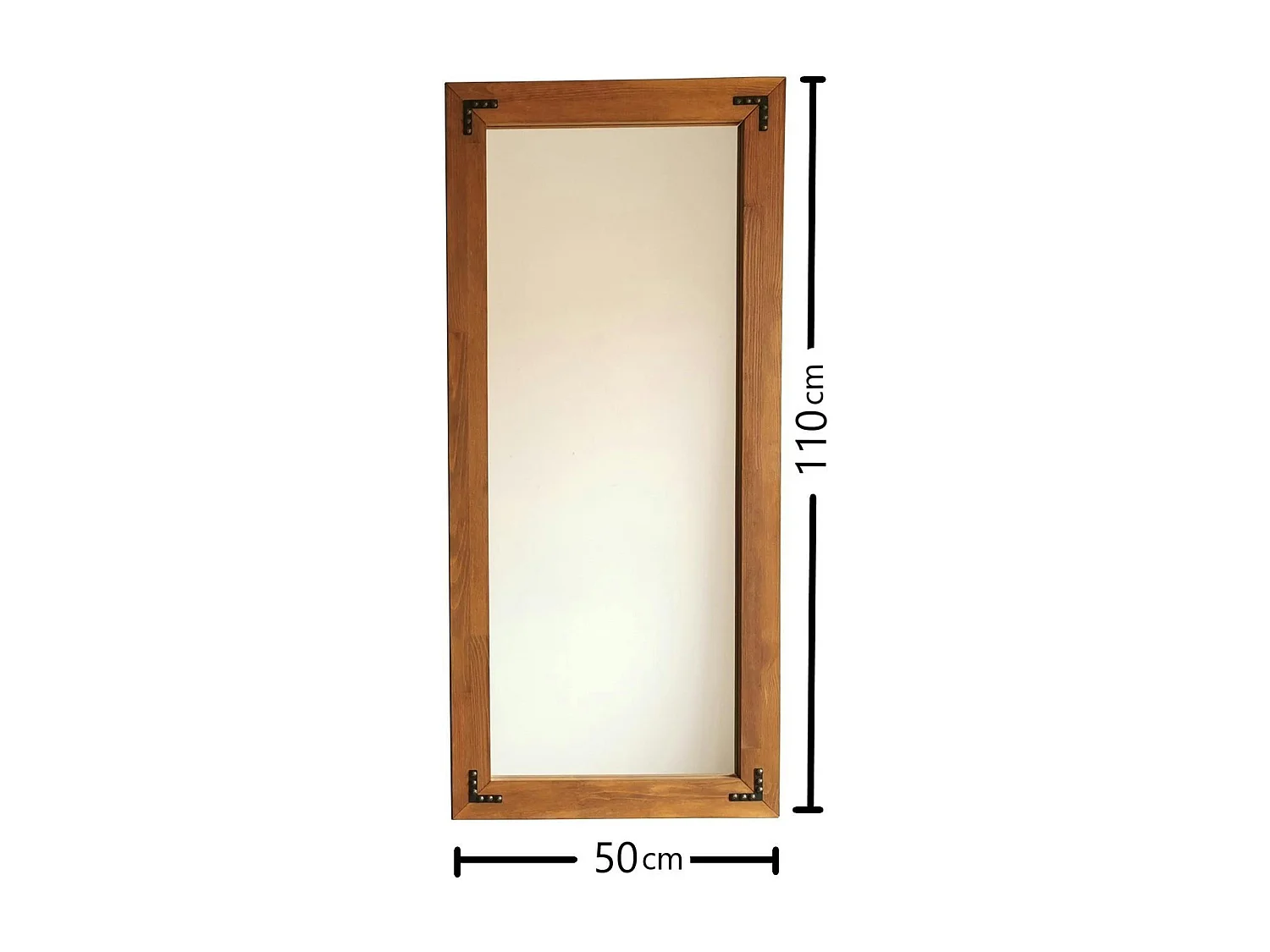 Miroir mural en bois brun - format vertical HILO