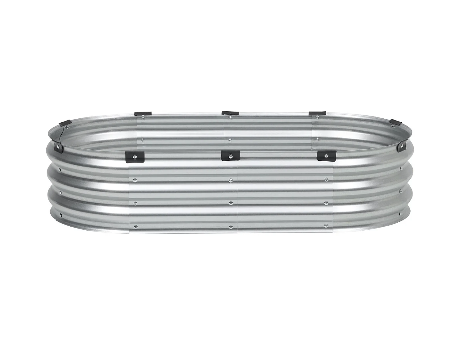 Jardinière Surélevée en Métal SucceBuy Lit de Jardin Surélevé 121.92 x 60.96 x 30.48 cm, Jardinière d'Extérieur Galvanisée en Argent