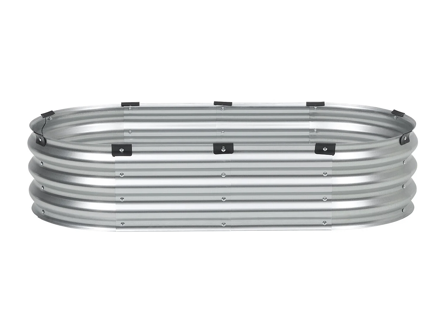 Jardinière Surélevée en Métal SucceBuy Lit de Jardin Surélevé 121.92 x 60.96 x 30.48 cm, Jardinière d'Extérieur Galvanisée en Argent