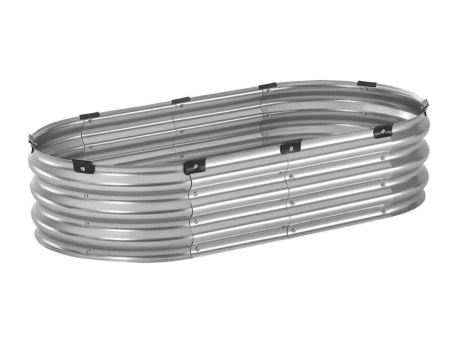 Jardinière Surélevée en Métal SucceBuy Lit de Jardin Surélevé 121.92 x 60.96 x 30.48 cm, Jardinière d'Extérieur Galvanisée en Argent