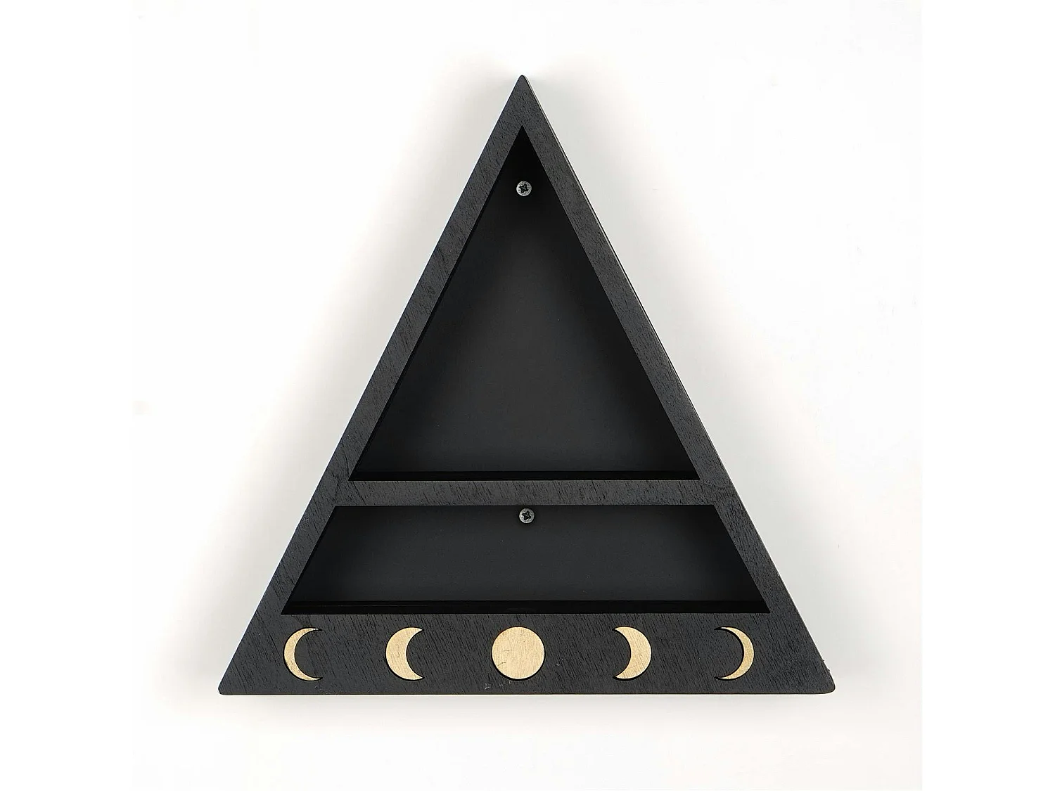 Etagère murale triangulaire noire - 2 niveaux AVIALA