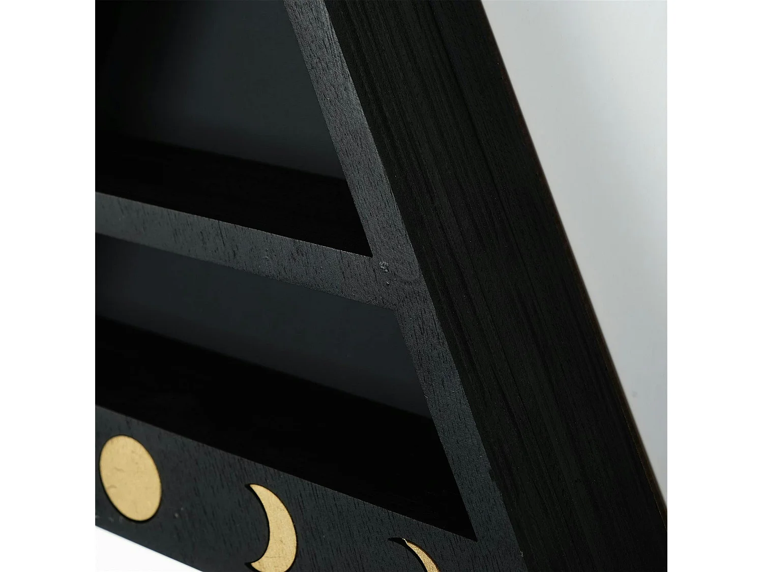 Etagère murale triangulaire noire - 2 niveaux AVIALA