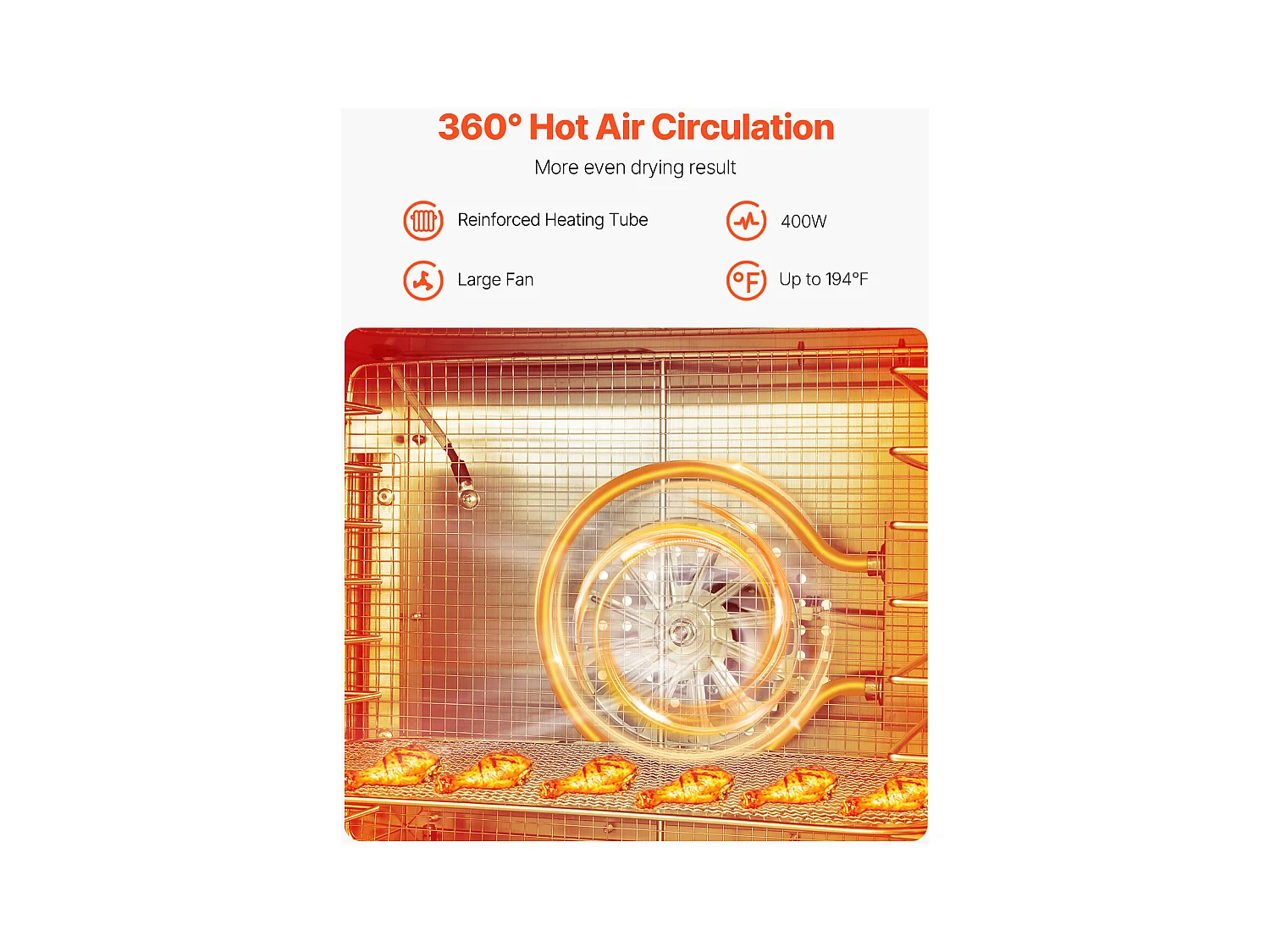 Déshydrateur à Aliments SucceBuy Déshydrateur Alimentaire 8 Plateaux en Acier Inoxydable, 400 W, pour le Séchage de Viande Séchée et de Fruits