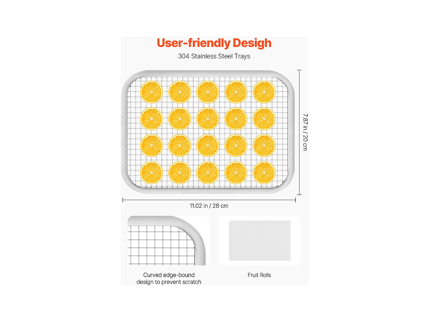 Déshydrateur à Aliments SucceBuy Déshydrateur Alimentaire 8 Plateaux en Acier Inoxydable, 400 W, pour le Séchage de Viande Séchée et de Fruits