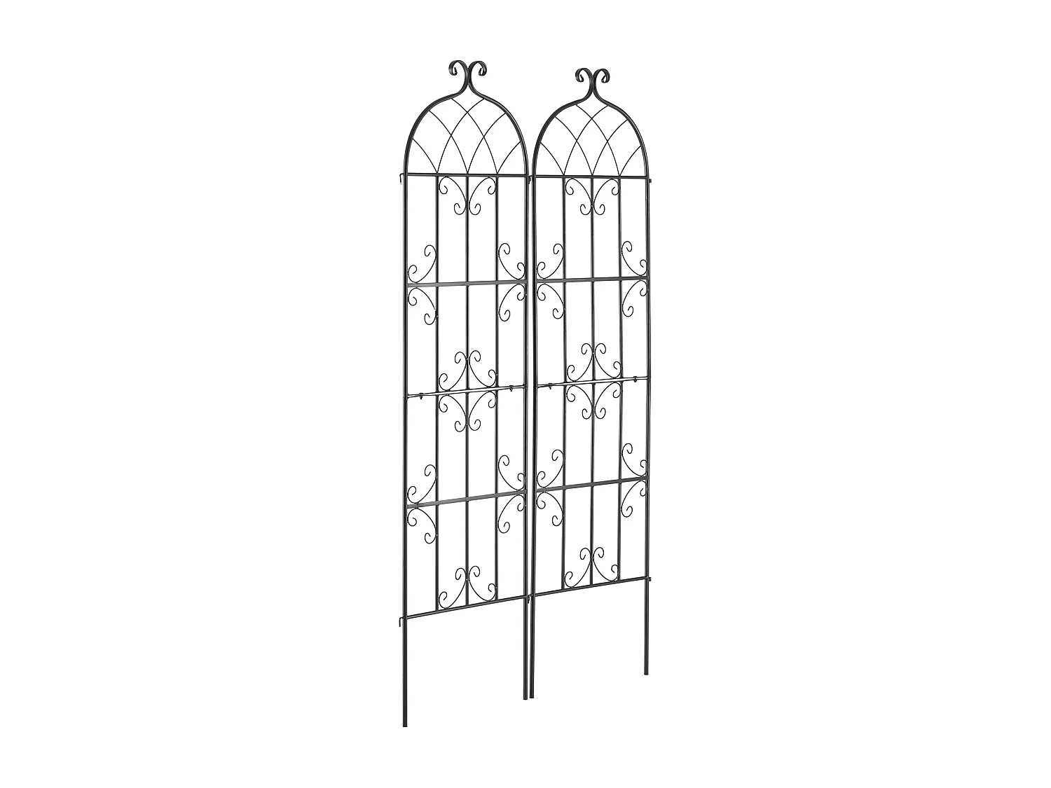 Metall-Gartenrost SucceBuy, 2er Pack, 180 x 51 cm, Stütze für Kletterpflanzen, Rostfrei