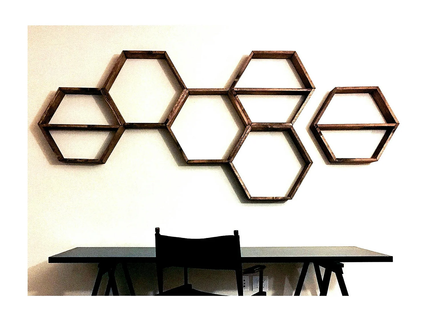 Étagère murale décorative - forme hexagonale, lot de 6 AVIALA