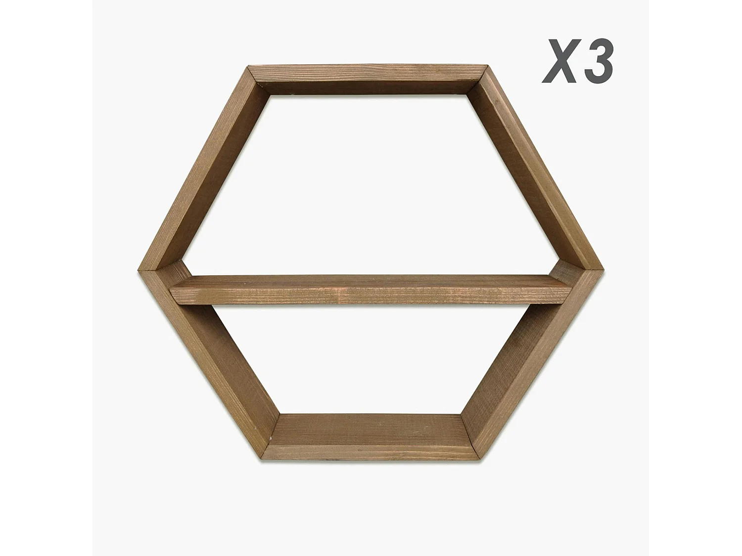 Étagère murale décorative - forme hexagonale, lot de 6 AVIALA