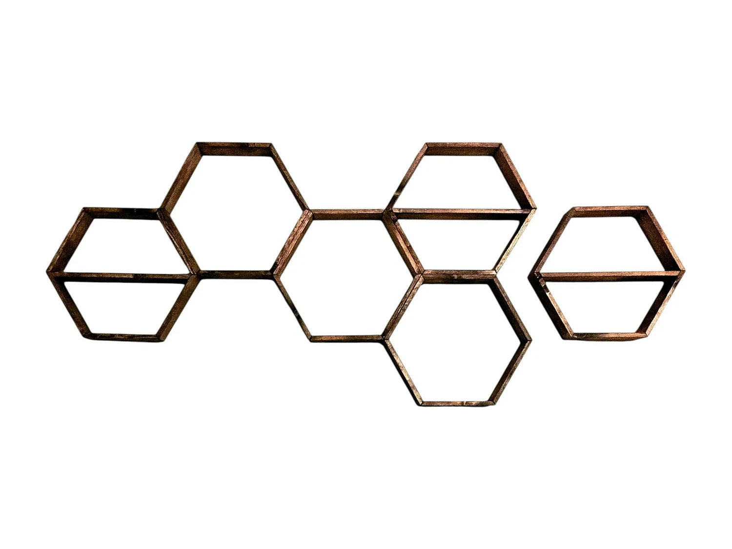 Étagère murale décorative - forme hexagonale, lot de 6 AVIALA