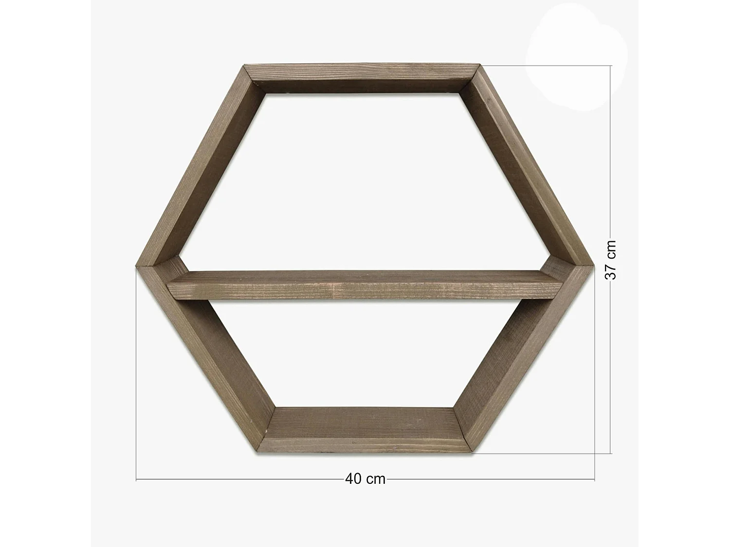 Étagère murale décorative - forme hexagonale, lot de 6 AVIALA