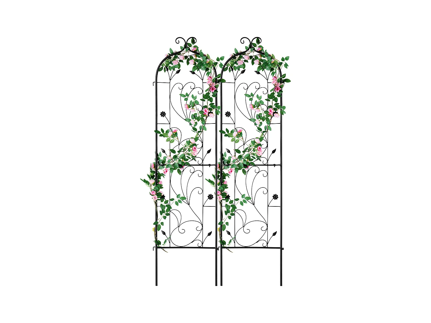 Treillis de Jardin SucceBuy en Métal,Lot de 2, 152 x 38 cm, Support pour Plantes Grimpantes, Antirouille