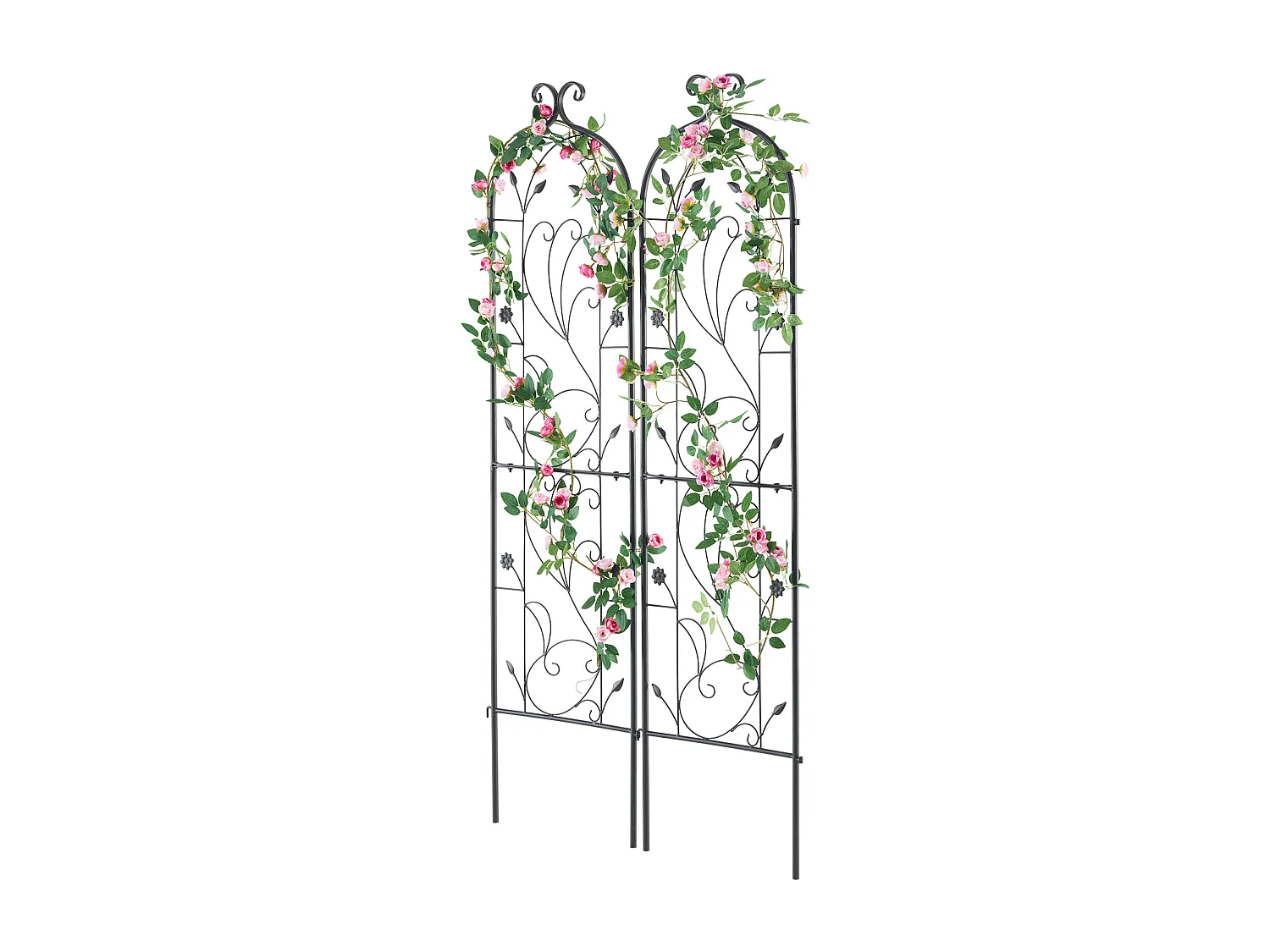 Gereto per Giardino SucceBuy in Metallo, Lotto di 2, 152 x 38 cm, Supporto per Piante Rampicanti, Antiruggine