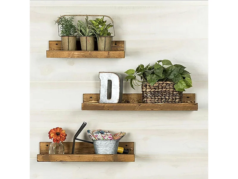 Etagère murale à rebord - bois d'épicéa, 3 tailles AVIALA