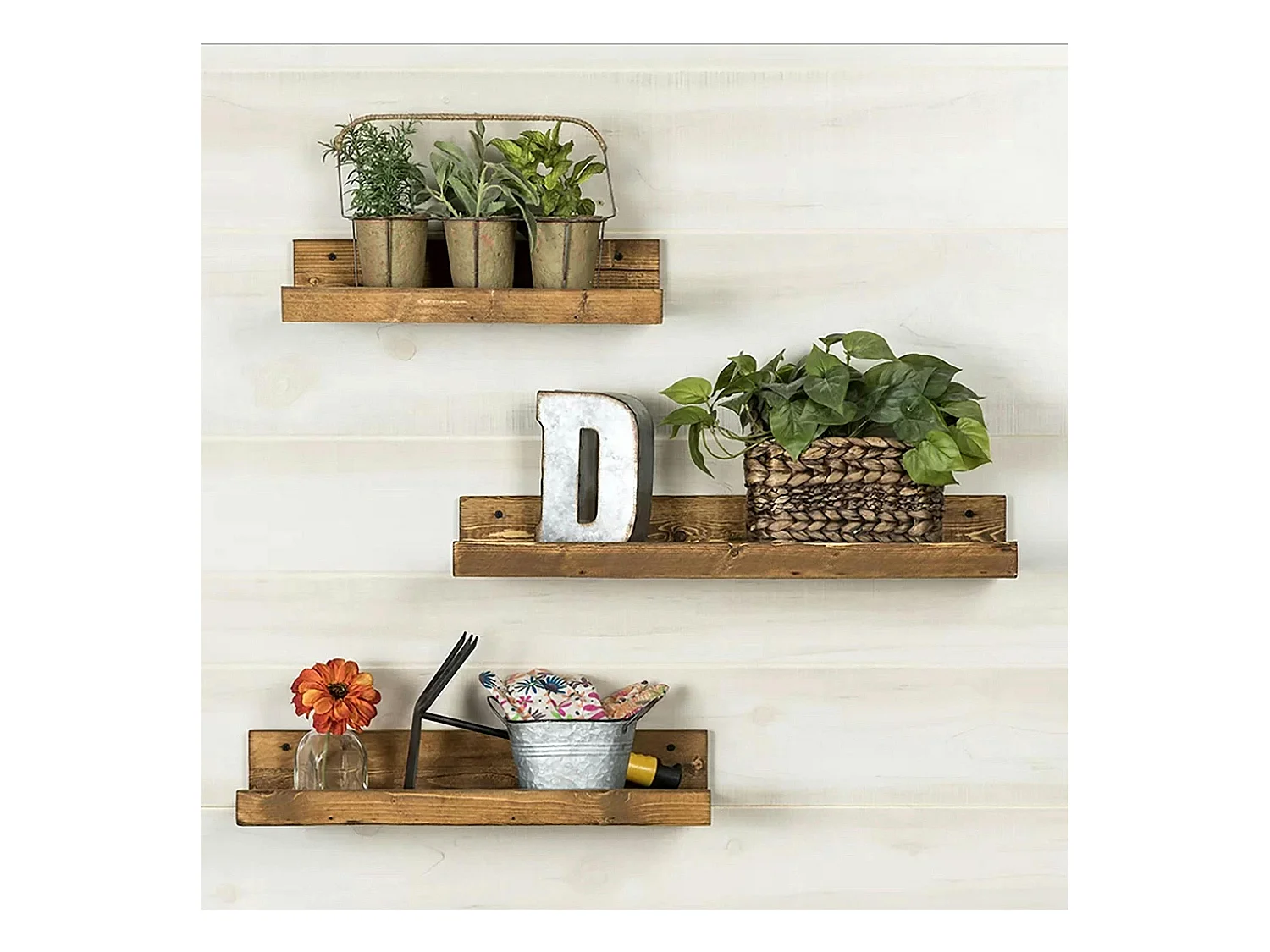 Etagère murale à rebord - bois d'épicéa, 3 tailles AVIALA