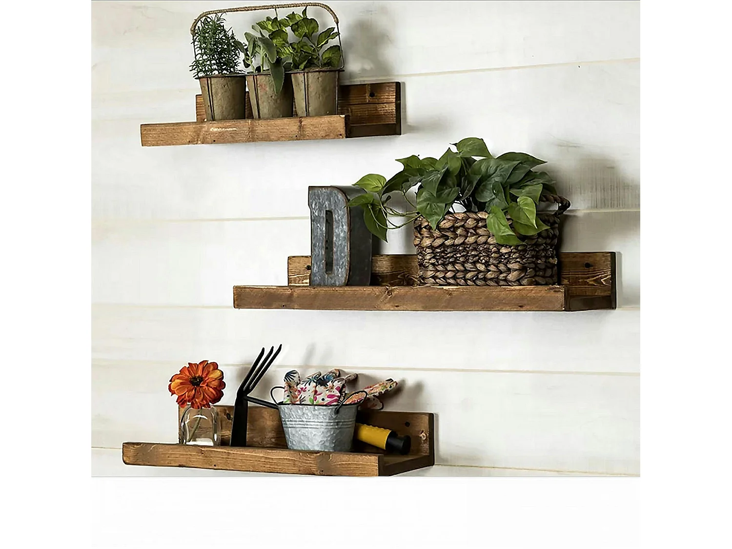 Etagère murale à rebord - bois d'épicéa, 3 tailles AVIALA