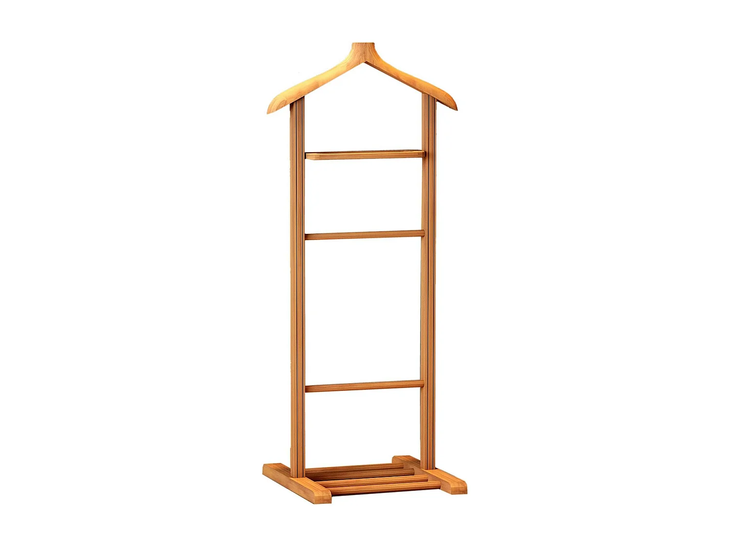 Valet de chambre bois clair avec plateau vide-poches SITIA