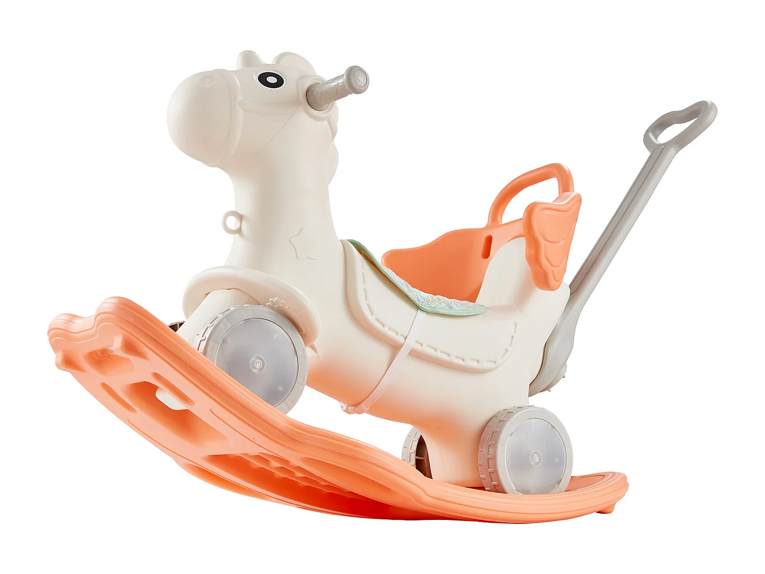 Cavallo Balestrino SucceBuy, 4 in 1 per Bambini da 1 a 3 Anni, da Cavalcare, con Suono, Rosso