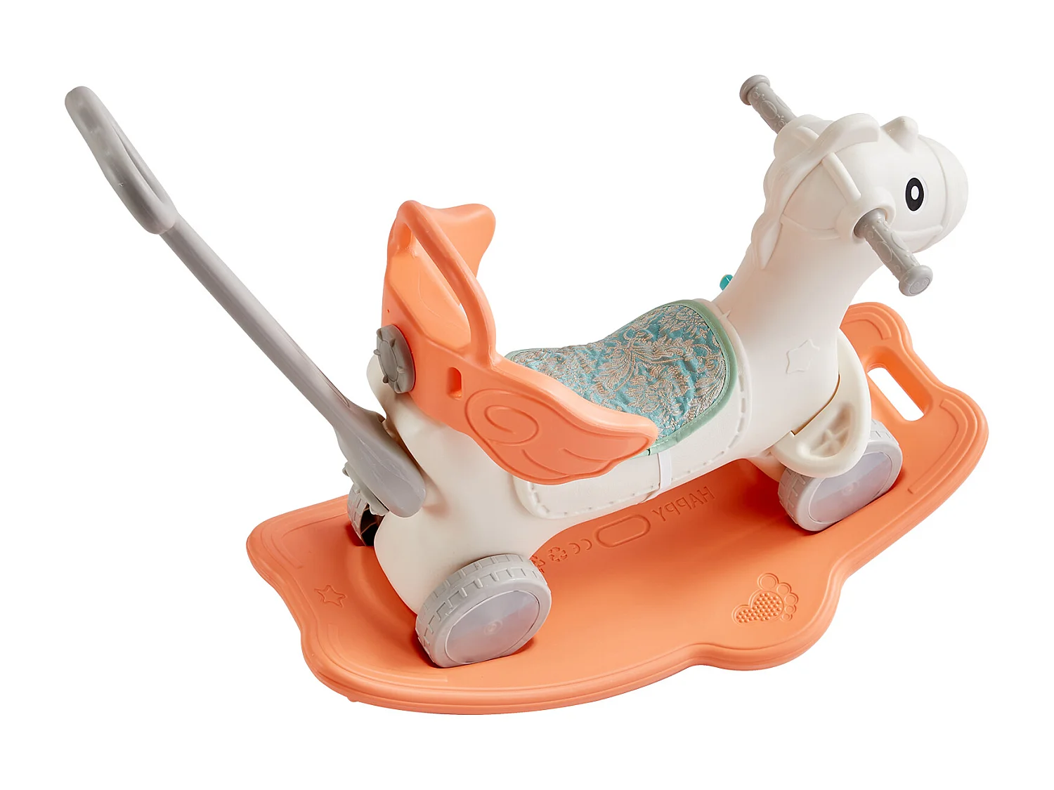 Cavallo Balestrino SucceBuy, 4 in 1 per Bambini da 1 a 3 Anni, da Cavalcare, con Suono, Rosso