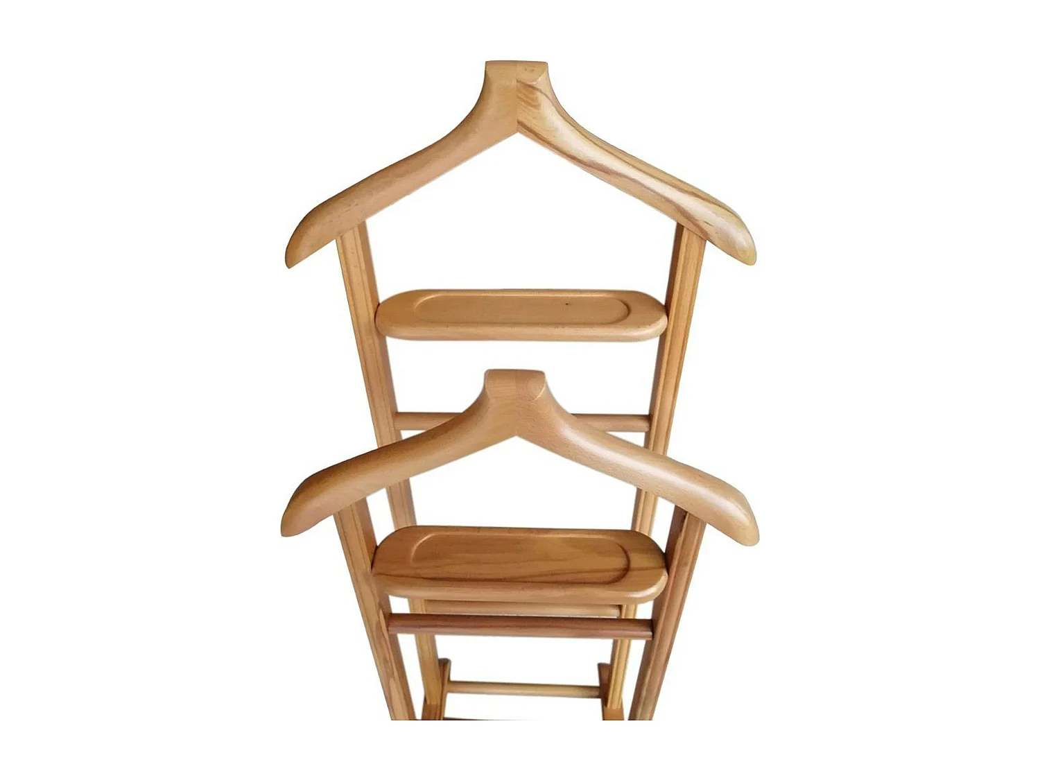 Valet de chambre double - bois clair, vide-poches SITIA