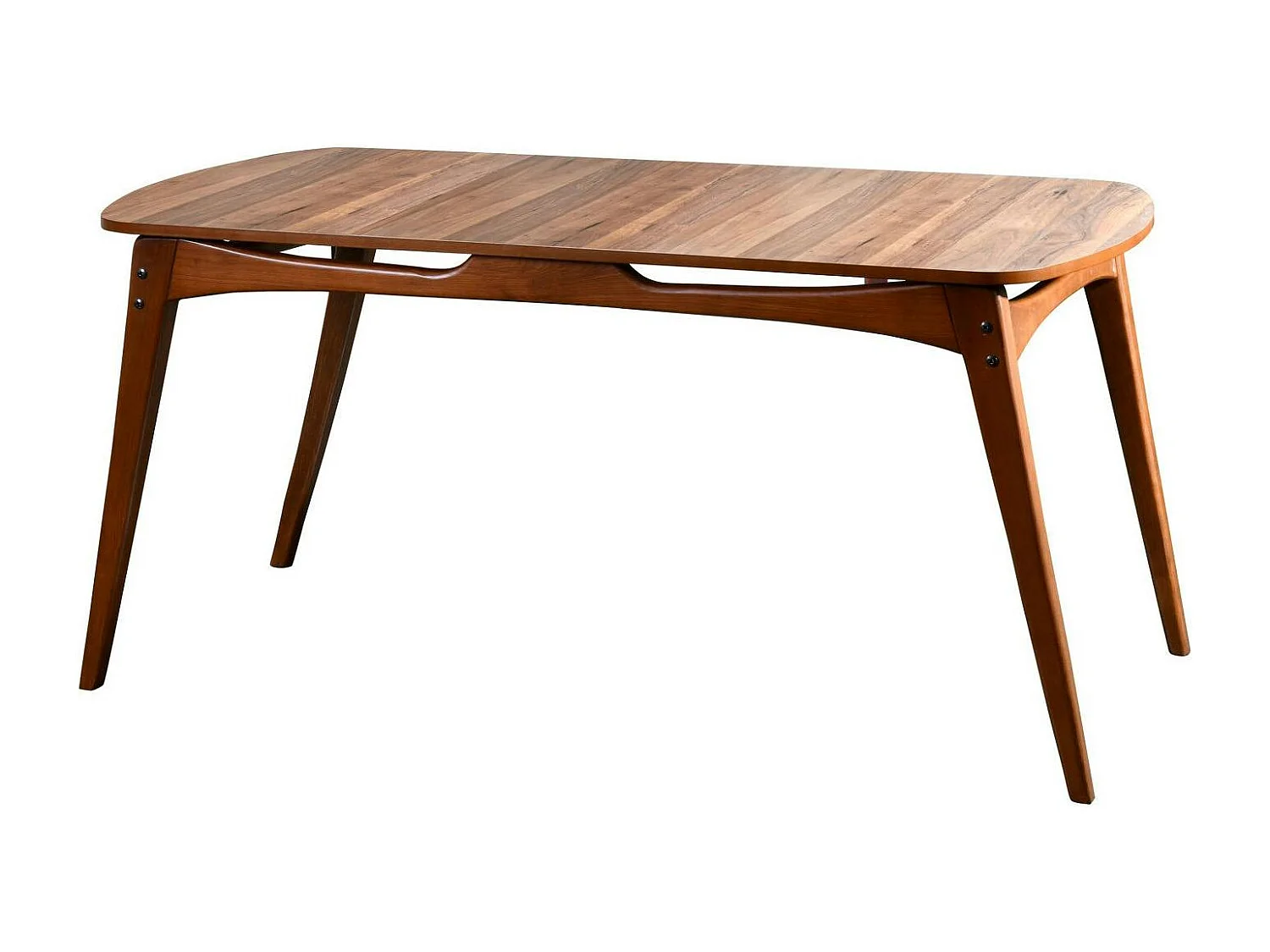 Table à manger vintage - bois brun, 160 cm DILI