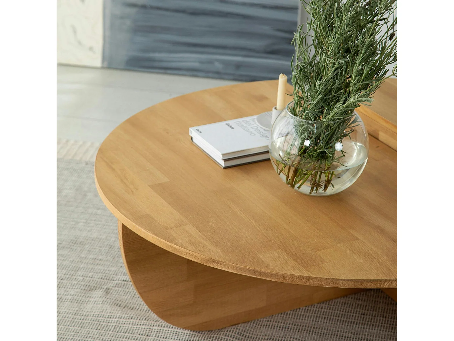 Table basse design en bois clair - 2 modules SITIA